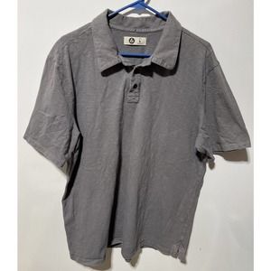 American Giant Mens Grey Cotton Short Sleeve Collared Polo Shirt Size L (S3)